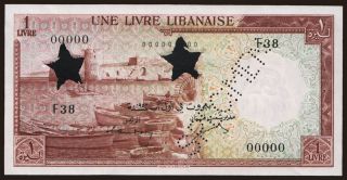 1 livre, 1952, SPECIMEN