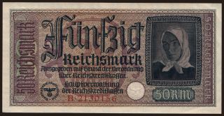Reichskreditkassenschein, 50 Reichsmark, 1939