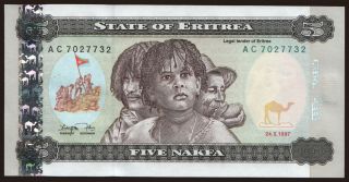 5 nakfa, 1997