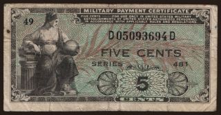 MPC, 5 cents, 1951