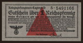 Lagergeld, 1 Reichspfennig, 1939