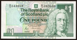 Royal Bank of Scotland, 1 pound, 1990