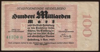 Heidelberg/ Stadt, 100.000.000.000 Mark, 1923