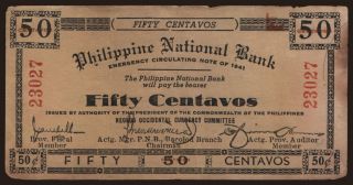 Negros Occidental, 50 centavos, 1941