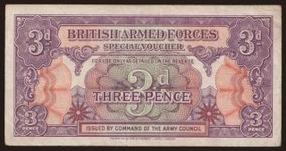 British Armed Forces, 3 pence, 1946