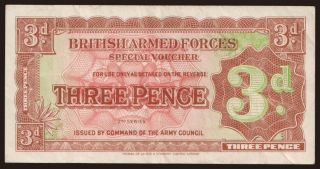 British Armed Forces, 3 pence, 1948