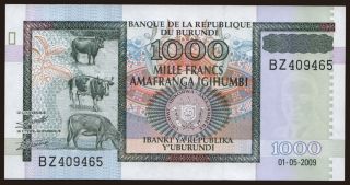 1000 francs, 2009