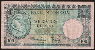 100 rupiah, 1957