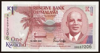 1 kwacha, 1992