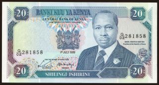 20 shillings, 1989