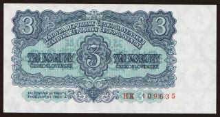 3 koruny, 1953