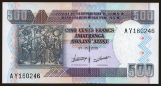 500 francs, 2009