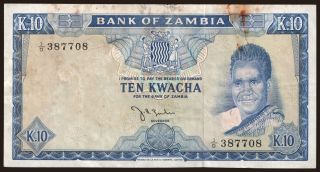 10 kwacha, 1968