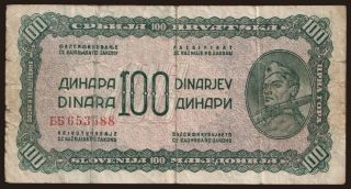100 dinara, 1944
