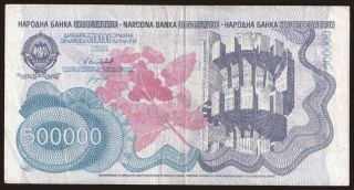 500.000 dinara, 1989