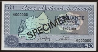 50 francs, 1969, SPECIMEN