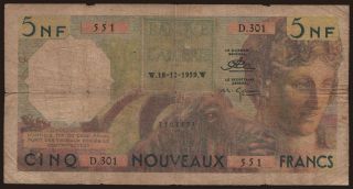 5 francs, 1959