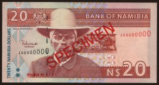 20 dollars, 2002, SPECIMEN