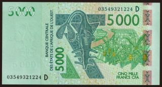 Mali, 5000 francs, 2003