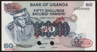 50 shillings, 1973, SPECIMEN