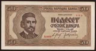 50 dinara, 1942