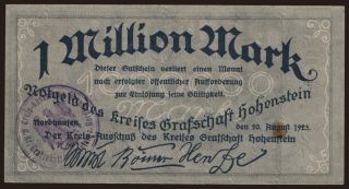 Hohenstein/ Kreis Grafschaft Hohenstein, 1.000.000 Mark, 1923