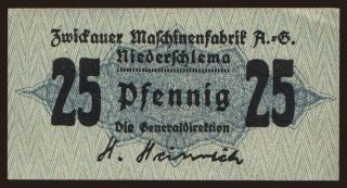 Niederschlema/ Zwickauer Maschinenfabrik A.G., 25 Pfennig, 1918