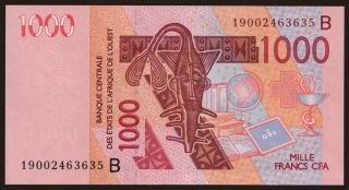 Benin, 1000 francs, 2019