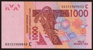 Burkina Faso, 1000 francs, 2003
