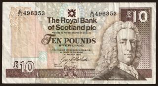 Royal Bank of Scotland, 10 pounds, 1994