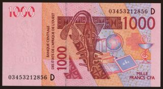 Mali, 1000 francs, 2003