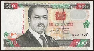 500 shillings, 2001