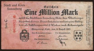 Sonneberg/ Stadt und Kreis, 1.000.000 Mark, 1923