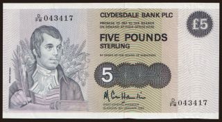 Clydesdale Bank, 5 pounds, 1983