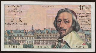 10 francs, 1962