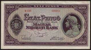 100 pengő, 1945