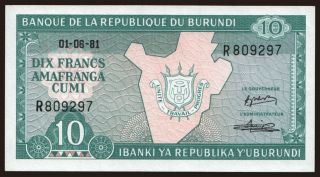 10 francs, 1981