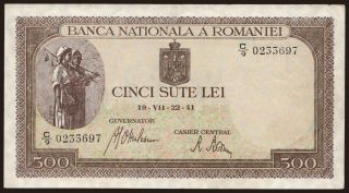 500 lei, 1941