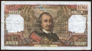 100 francs, 1978