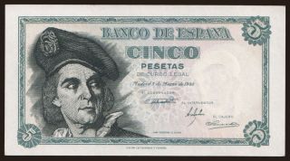 5 pesetas, 1948