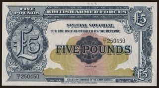 British Armed Forces, 5 pounds, 1958
