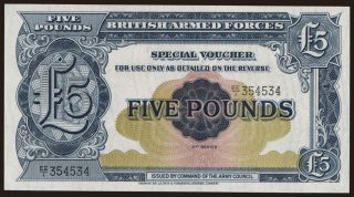British Armed Forces, 5 pounds, 1958