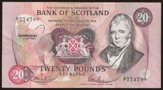 Bank of Scotland, 20 pounds, 1991