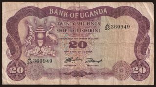 20 shillings, 1966