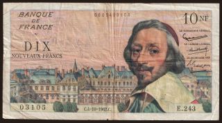 10 francs, 1962