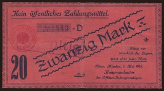 Hannoversch Münden, 20 Mark, 1916
