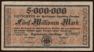 Dresden, 5.000.000 Mark, 1923