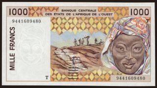 Togo, 1000 francs, 1994