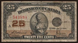 25 cents, 1923