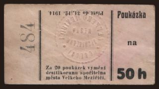 Velké Meziříčí, 1 koruna, 1914